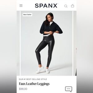 SPANX faux leather legging